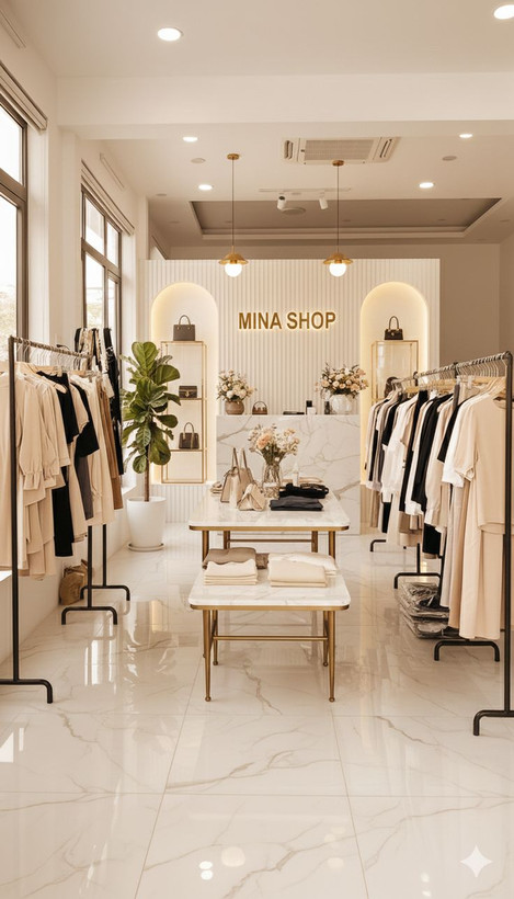 طراحی بوتیک و دکوراسیون داخلی فروشگاه لباس